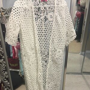 White Crochet Cardigan
